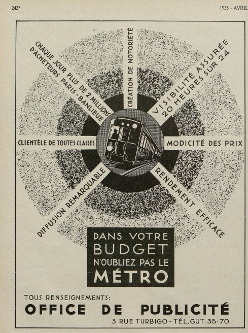 Métro Revue vendre Avril 1935