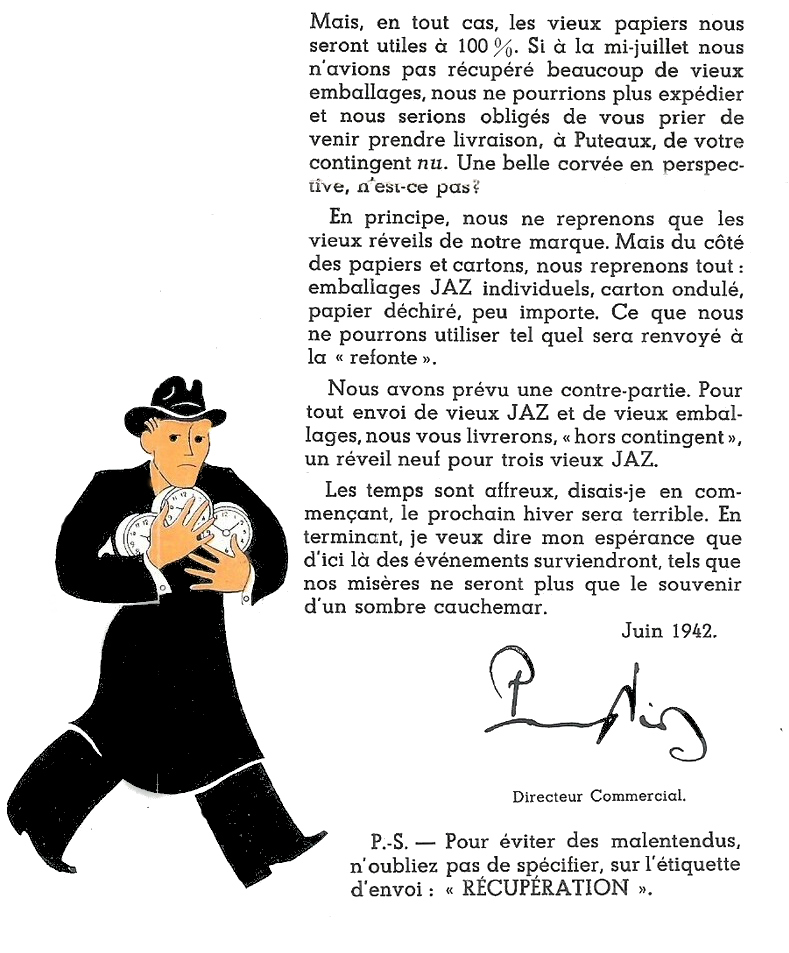 pénurie Jazette Juin 1942 page 1