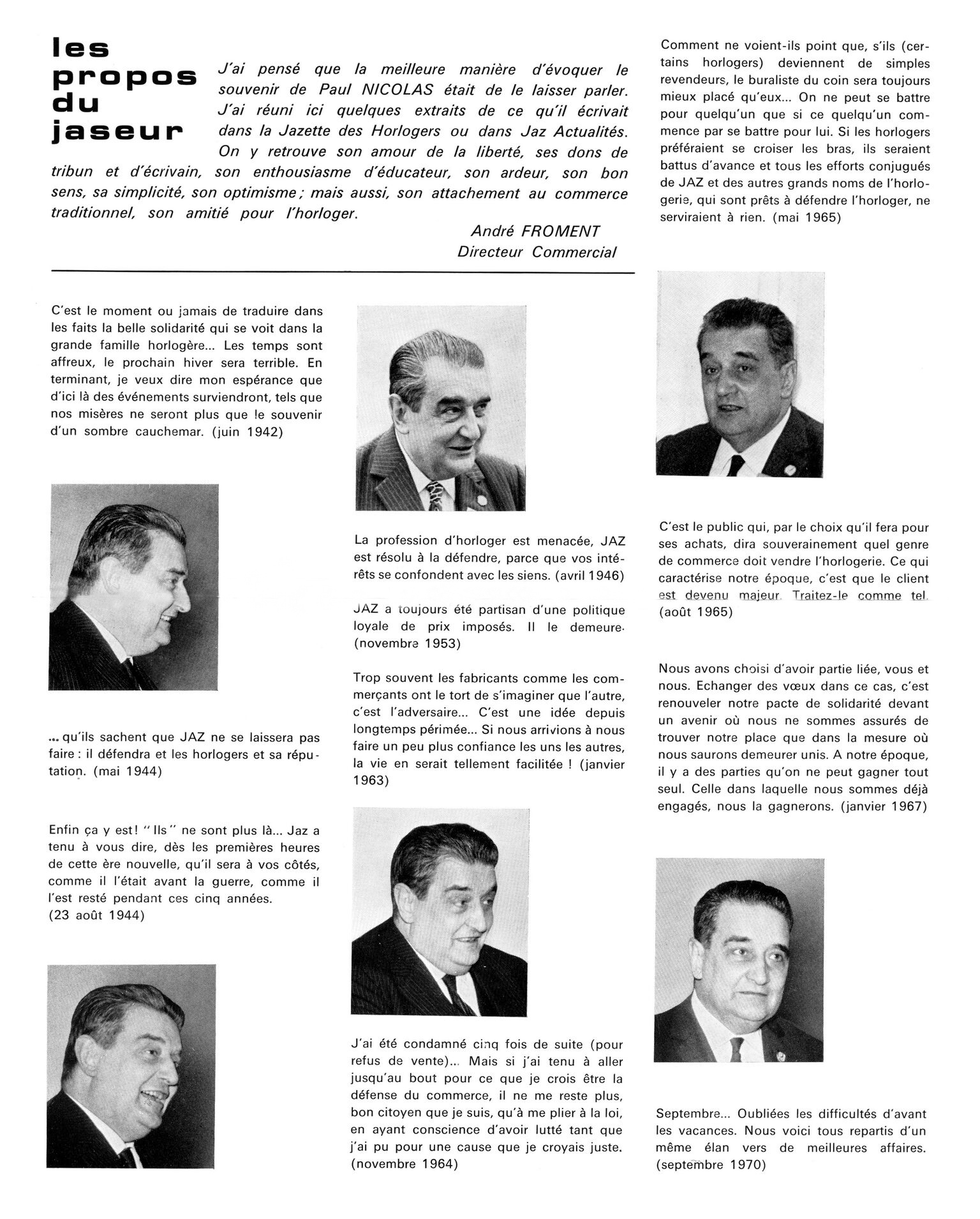 Jazette 1970 Décembre page 03 Paul Nicolas