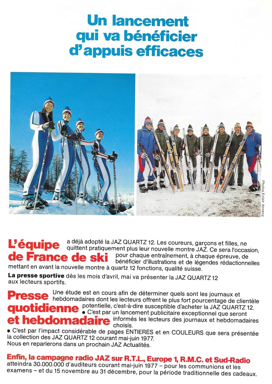 équipe de ski 1977