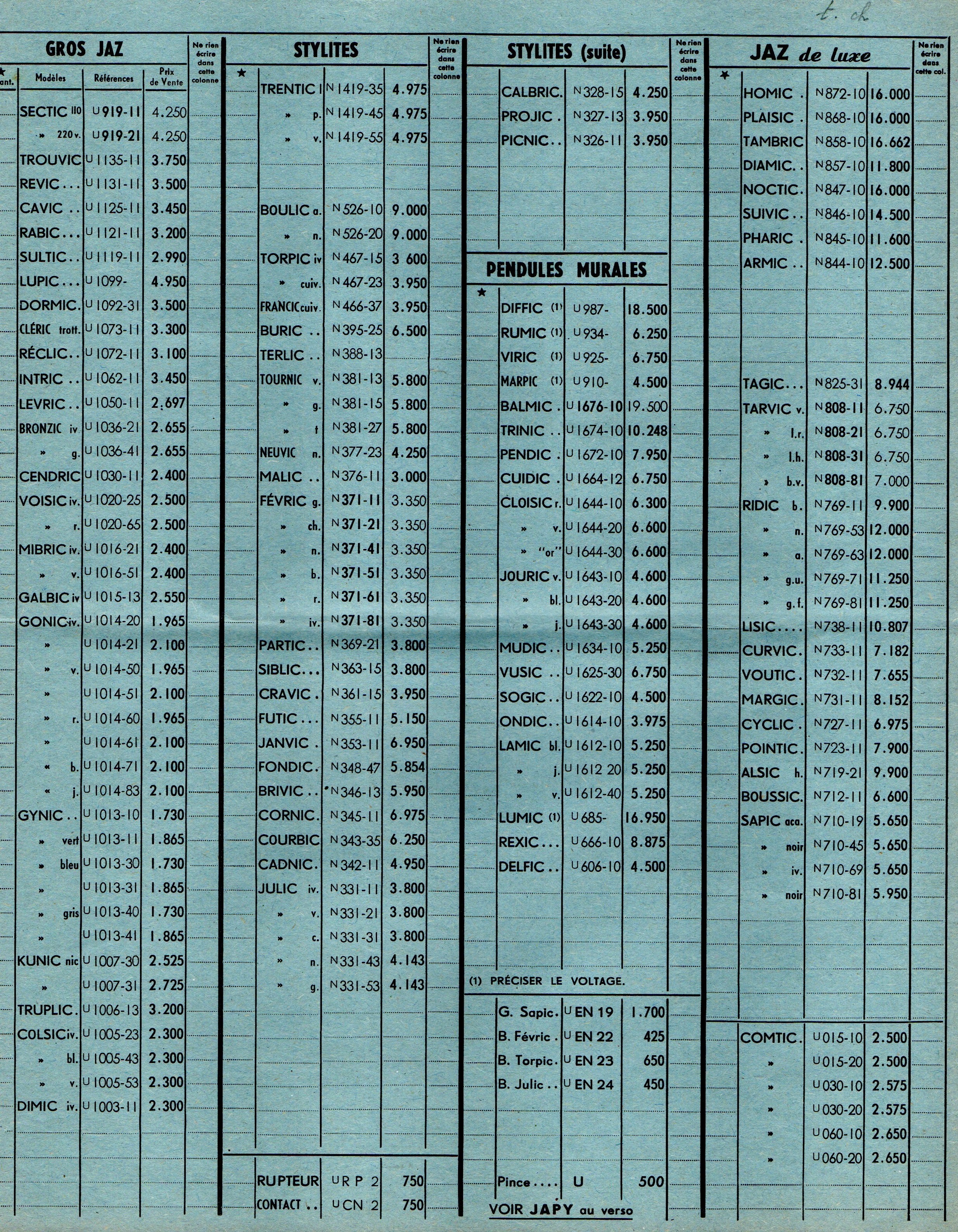 1958 bon de commande Janvier 1958 page 2