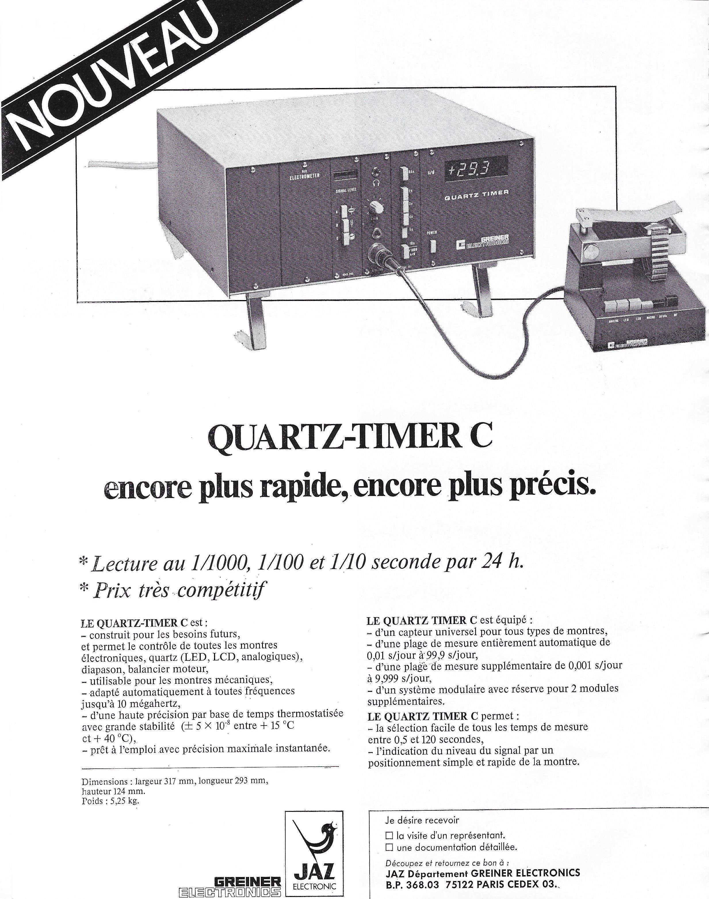 la france horlogère n°341 Mars 1974 grenier