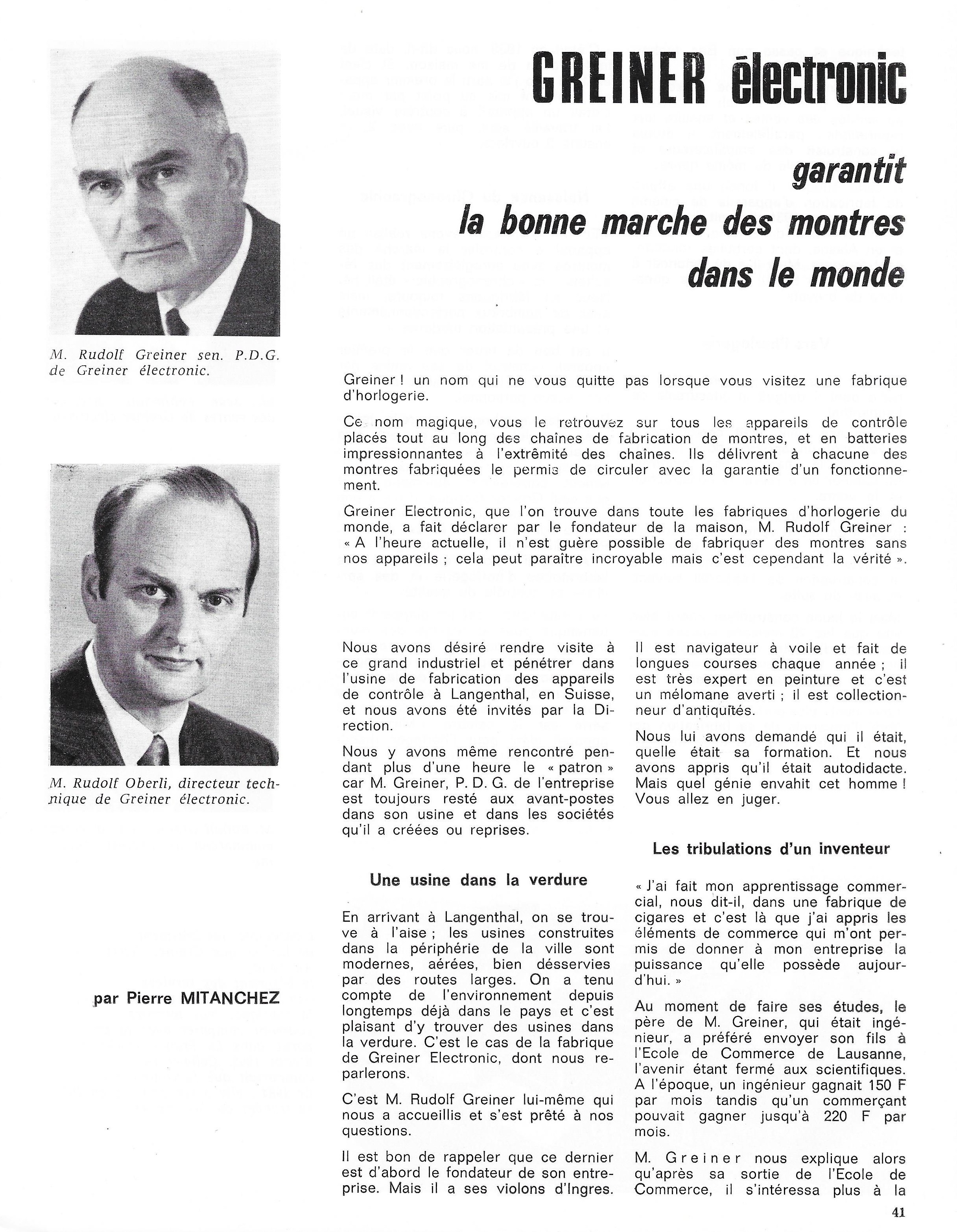 La France Horlogère page 41