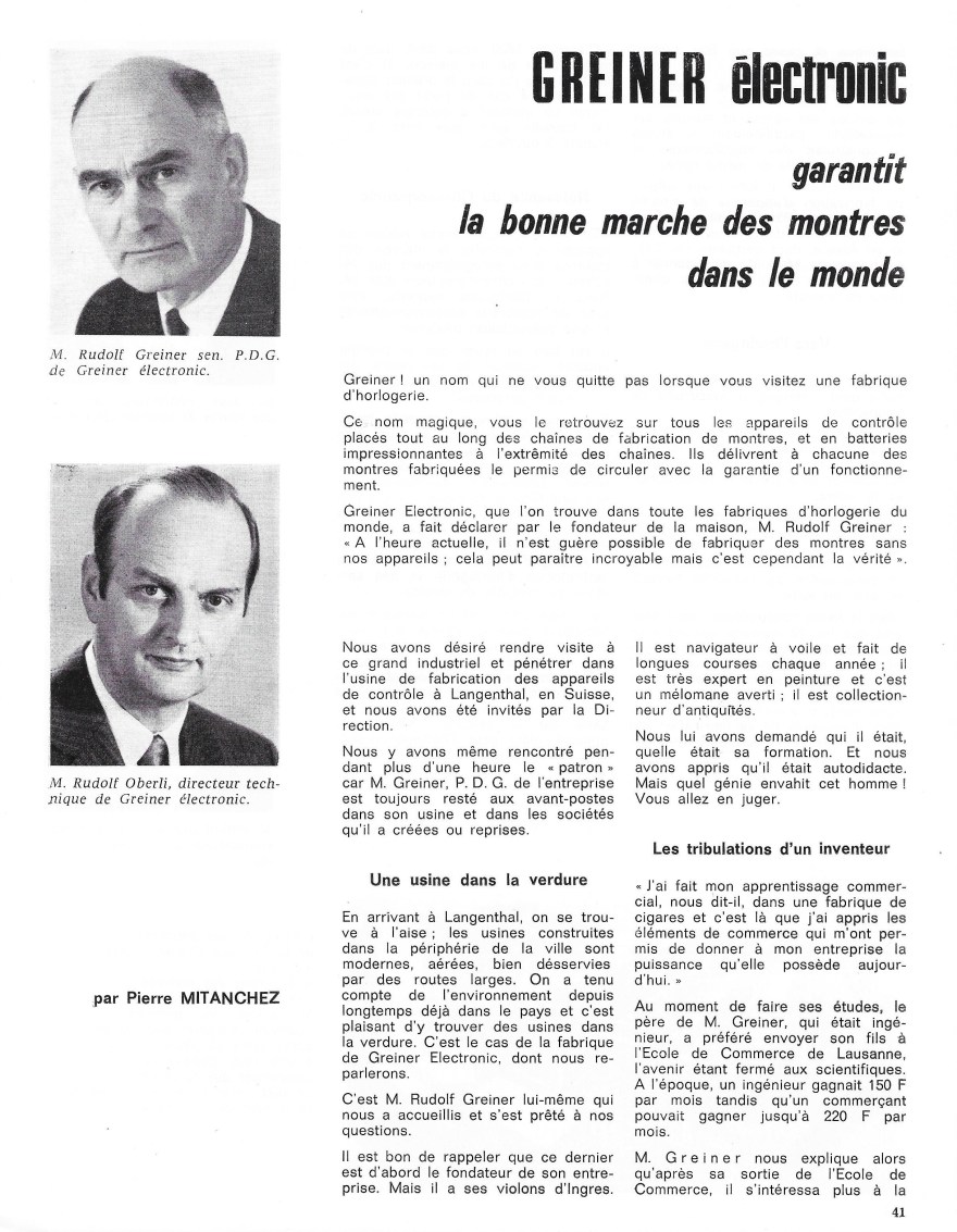 La France Horlogère page 41