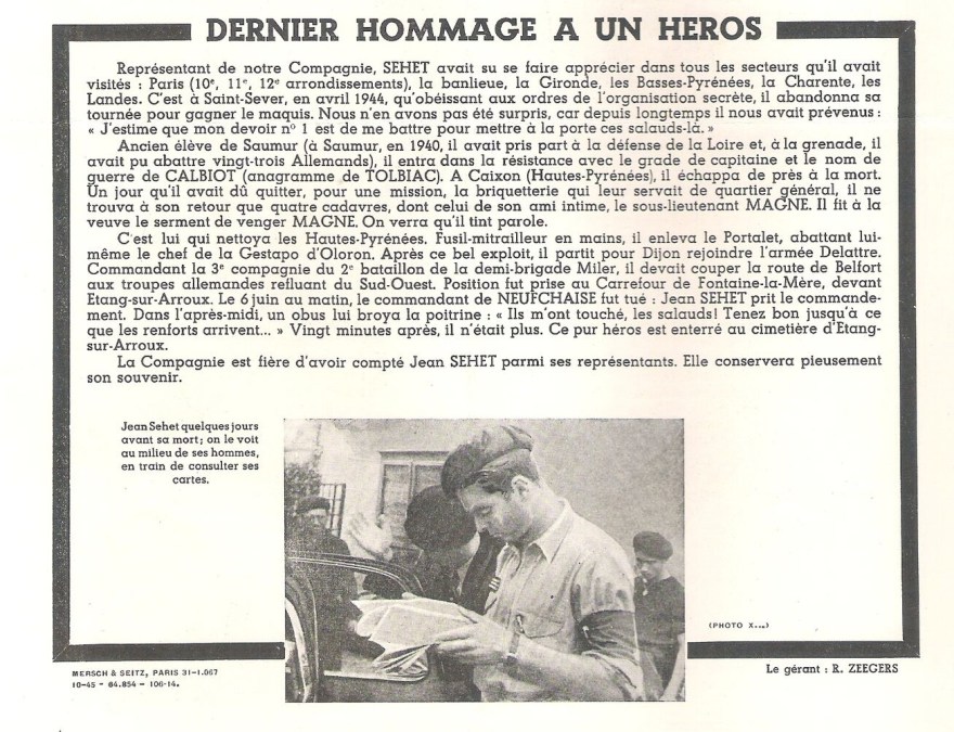sehet Jazette n° 8 Octobre 1945 page 4