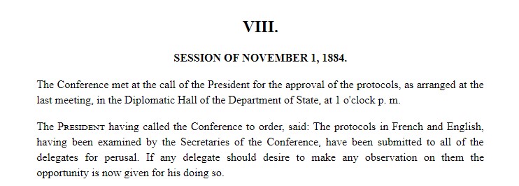 1884 conférence date et heure