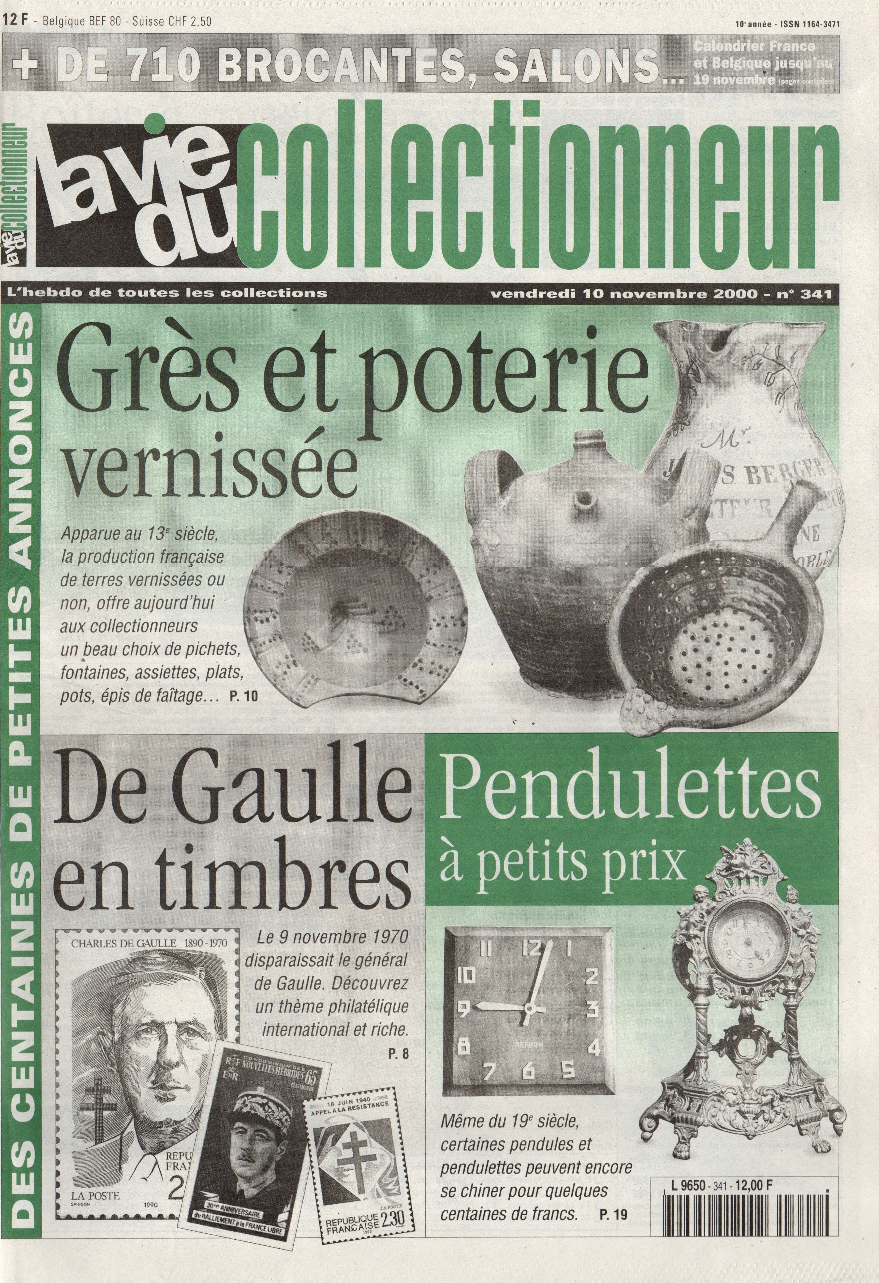 la vie du collectionneur 10 novembre 2000