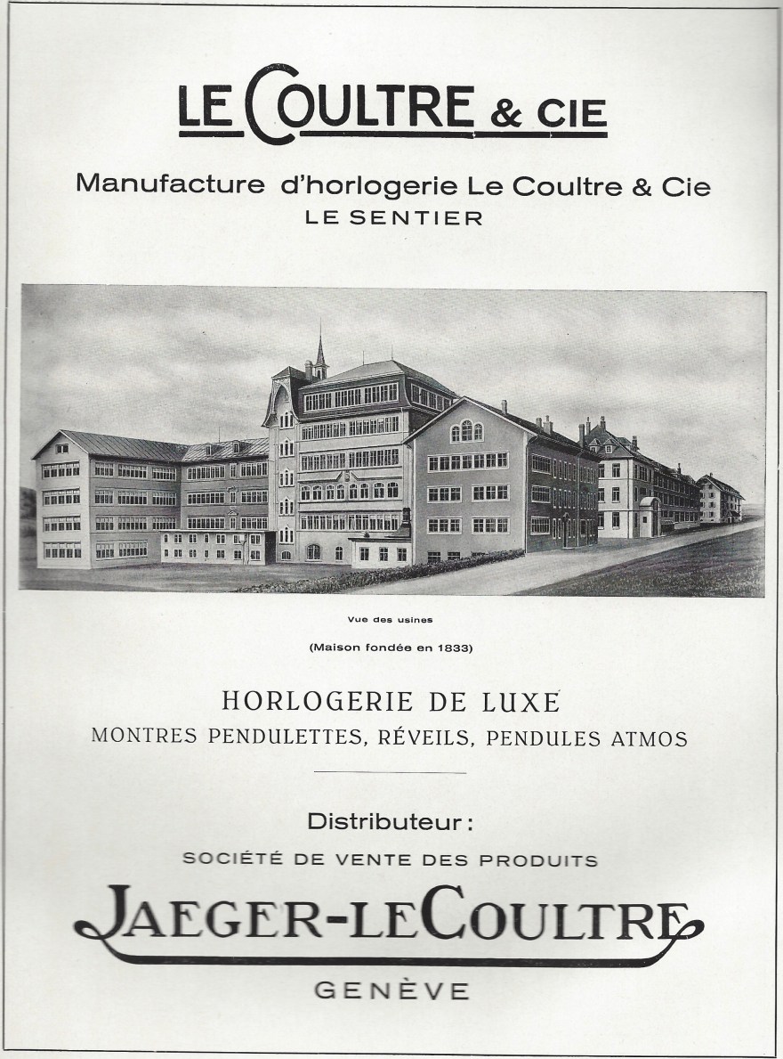 1949 Jaeger_LeCoultre_manufacture_dhorlogerie_Le_Sentier_Pub 1949