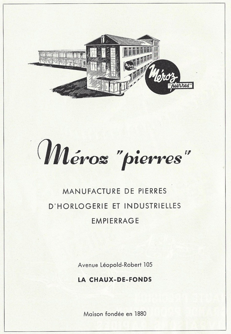 1957 Meroz_pierres_dhorlogerie_La_Chaux_de_Fonds_Pub 1957