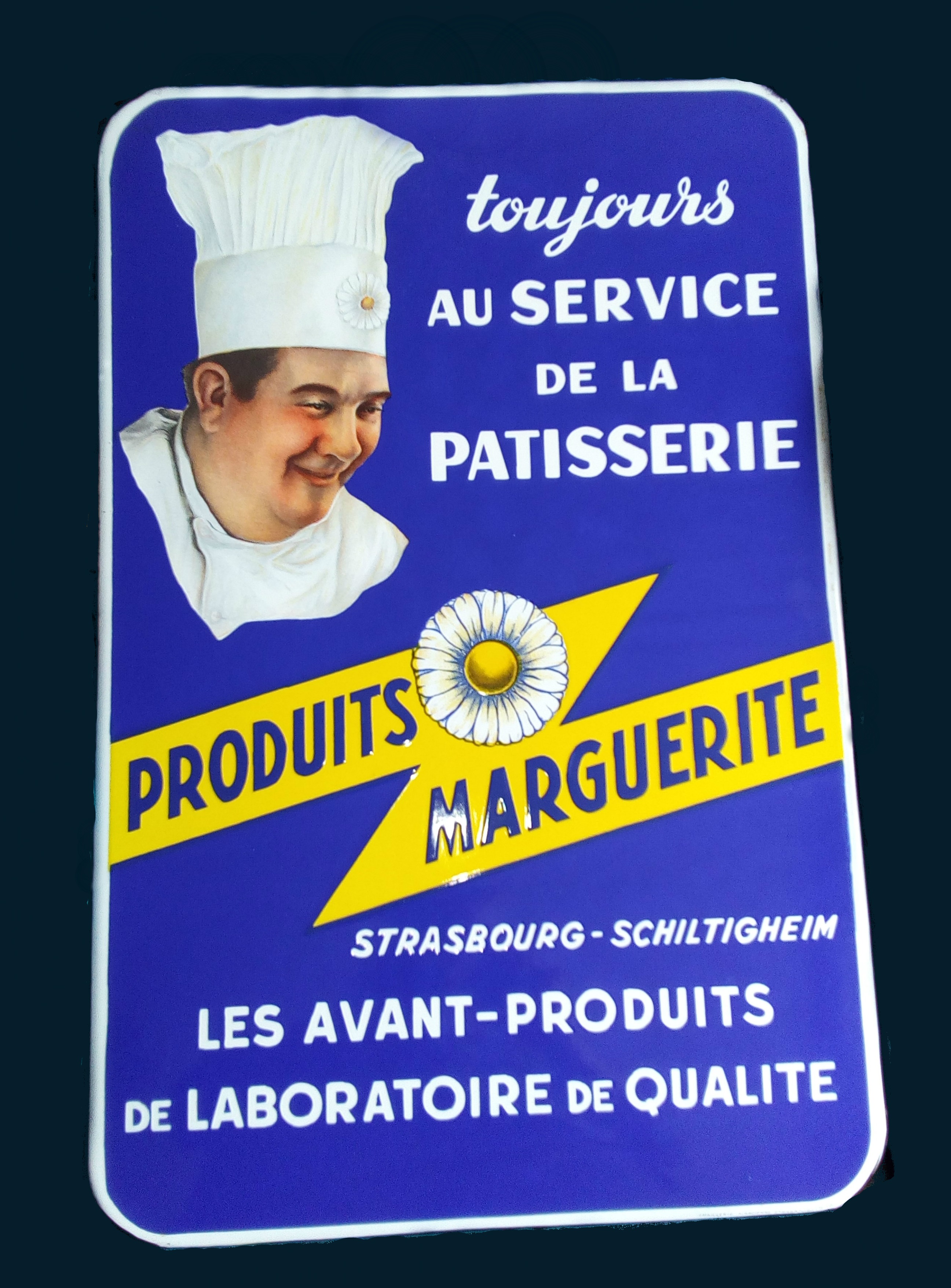 plaque émaillée marguerite