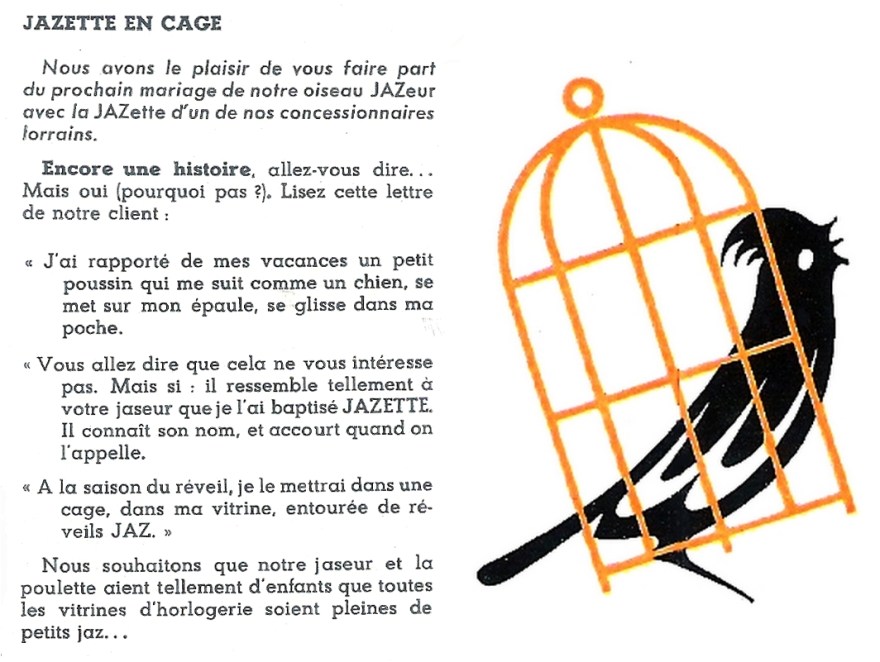 jazette en cage
