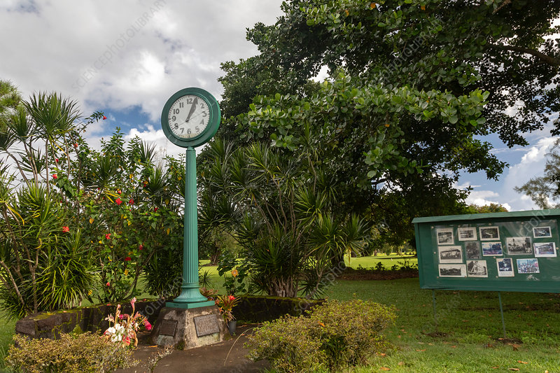 Tsunami stopped clock memorial, Hawaii