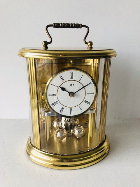 Horloge De Cheminée Swiza Laiton Doré - 3 Fuseaux - Fabrication Suisse